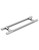 Pro-Line Series:  Ladder Pull Handle - Back-to-Back (Brushed Satin Stainless Steel  Grip US32D-630 Finish / Polished Stainless Steel Ends US32-629 Finish)
