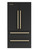 Refrigerator and Appliance: 1.5" x 1" Rectangular Pull Handle, Satin Brass Finish, 316 Grade Stainless Steel Alloy 