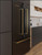 Refrigerator and Appliance: 1.5" x 1" Rectangular Pull Handle, Satin Brass Finish, 316 Grade Stainless Steel Alloy 