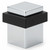 Square Floor Mount Door Stop 03, Polished Stainless Steel