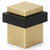 Square Floor Mount Door Stop 03, Satin Brass Finish, 304 Grade Stainless Steel Alloy