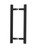 Offset Flat Bar Ladder Pull Handle - Back-to-Back (Black Powder Finish)