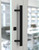 Offset Flat Bar Ladder Pull Handle - Back-to-Back (Black Powder Finish)