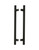 Pro-Line Series: Grooved Ladder Pull Handle - Back-to-Back, Matte Black Powder Coated Finish, 304 Grade Stainless Steel Alloy