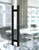 Pro-Line Series: Grooved Ladder Pull Handle - Back-to-Back, Matte Black Powder Coated Finish, 304 Grade Stainless Steel Alloy mockup on glass door