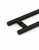 Pro-Line Series: Grooved Ladder Pull Handle - Back-to-Back, Matte Black Powder Coated Finish, 304 Grade Stainless Steel Alloy