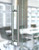 Pro-Line Series: Grooved Ladder Pull Handle - Back-to-Back, Brushed Satin US32D/630 Finish, 304 Grade Stainless Steel Alloy mockup on glass door