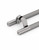 Pro-Line Series:  PostMount Offset Pull Knurled Handle - Back-to-Back, Brushed Satin US32D/630 Finish, 316 Exterior Grade Stainless Steel Alloy