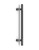 Pro-Line Knurled Series:  One Sided Postmount Offset Ladder Pull Handle, Matte Black Powder Coated Finish, 316 Exterior Grade Stainless Steel Alloy