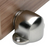 Floor-Mounted Magnetic Door Stop (Stainless Steel Brushed Satin Finish) mockup on wood door