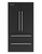 Refrigerator and Appliance: Knurled Ladder Pull Handle, Brushed Satin US32D/630 Finish, 316 Grade Stainless Steel Alloy