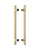 Pro-Line Series: Grooved Ladder Pull Handle - Back-to-Back, Satin Brass Finish, 304 Grade Stainless Steel Alloy 