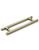 Pro-Line Series: Grooved Ladder Pull Handle - Back-to-Back, Satin Brass Finish, 304 Grade Stainless Steel Alloy 