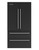 Refrigerator and Appliance: Tubular 1" Pull Handle with Tubular Posts, Brushed Satin US32D/630 Finish, 304 Grade Stainless Steel Alloy