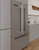 Refrigerator and Appliance: Tubular 3/4" Pull Handle with Tubular Posts, Matte Black Powder Coated Finish, 304 Grade Stainless Steel Alloy