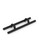 Pro-Line Series: PostMount Offset Extra Length Pull Handle - Back-to-Back, Matte Black Powder Coated Finish, 316 Exterior Grade Stainless Steel Alloy