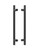 Pro-Line Series: Fluted Ladder Pull Handle - Back-to-Back, Matte Black Powder Coated Finish, 316 Grade Stainless Steel Alloy 