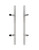 Pro-Line Series: 45º Offset Extra Length Ladder Pull Handle - Back-to-Back, Polished US32/629 Finish, 316 Exterior Grade Stainless Steel Alloy