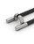 Pro-Line Designer Series: Fluted PostMount Offset Pull Handle - Back-to-Back, Matte Black Powder Coated Finish Grip / Brushed Satin Finish Ends, 316 Exterior Grade Stainless Steel Alloy