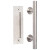 Barn Door Pull and Flush Tubular Door Handle Set (Brushed Satin Stainless Steel Finish) 