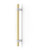 Pro-Line Designer Series: Collar Mounted Ladder Pull Handle - Back-to-Back, Satin Brass / Polished Posts, 316 Exterior Grade Stainless Steel Alloy