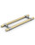 Pro-Line Designer Series: Collar Mounted Ladder Pull Handle - Back-to-Back, Satin Brass / Polished Posts, 316 Exterior Grade Stainless Steel Alloy