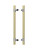 Pro-Line Designer Series: Collar Mounted Ladder Pull Handle - Back-to-Back, Satin Brass / Polished Posts, 316 Exterior Grade Stainless Steel Alloy