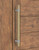 Pro-Line Designer Series: Collar Mounted Ladder Pull Handle - Back-to-Back, Satin Brass / Polished Posts, 316 Exterior Grade Stainless Steel Alloy