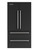 Refrigerator and Appliance: Fluted Ladder Pull Handle, Brushed Satin US32D/630 Finish, 316 Grade Stainless Steel Alloy