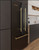 Refrigerator and Appliance: Fluted Ladder Pull Handle, Satin Brass Finish, 316 Grade Stainless Steel Alloy