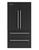 Refrigerator and Appliance: Grooved Ladder Pull Handle, Brushed Satin US32D/630 Finish, 316 Grade Stainless Steel Alloy