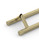 Pro-Line Series: 84" Offset 45º Ladder Pull Handle with 3-hole mounting - Back-to-Back, Satin Brass Finish, 316 Grade Stainless Steel Alloy