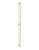 Pro-Line Series: One-Sided 84 inch 45º Offset Ladder Pull Handle with 3-hole mounting, Satin Brass Finish, 316 Grade Stainless Steel Alloy