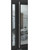 84 inch Ladder Pull Handle with 3-hole mounting - Back-to-Back (Brushed Satin Stainless Steel Finish) mockup on door