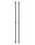 Pro-Line Collar Mounted Series: 84 inch PostMount Offset Ladder Pull Handle with 3-hole mounting - Back-to-Back, Matte Black Powder Coated Finish, 316 Exterior Grade Stainless Steel Alloy