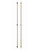 Pro-Line Collar Mounted Series: 84 inch PostMount Offset Ladder Pull Handle with 3-hole mounting - Back-to-Back, Satin Brass Finish, 316 Exterior Grade Stainless Steel Alloy (view)