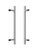 Pro-Line Series: 45º Offset Ladder Pull Handle - Back-to-Back, Brushed Satin Finish / Polished Stainless Steel Ends, 316 Exterior Grade Stainless Steel Alloy