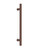 Pro-Line Wood Series: One-sided Ladder Pull Handle, Solid Beech Wood Grip in a Walnut Finish with Walnut Finish Stainless Steel Posts