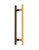 Pro-Line Series:  Ladder Pull Handle - Back-to-Back, Solid Beech Wood in a Natural Finish (Interior) and SS316 Stainless Steel in a Bronze Powder Coated Finish (Exterior)