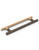 Pro-Line Series:  Ladder Pull Handle - Back-to-Back, Solid Beech Wood in a Natural Finish (Interior) and SS316 Stainless Steel in a Bronze Powder Coated Finish (Exterior)