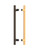 Pro-Line Series:  Ladder Pull Handle - Back-to-Back, Solid Beech Wood in a Natural Finish (Interior) and SS316 Stainless Steel in a Bronze Powder Coated Finish (Exterior)