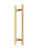 Pro-Line Series:  Ladder Pull Handle - Back-to-Back, Solid Beech Wood in a Natural Finish (Interior) and SS316 Stainless Steel in a Satin Brass Finish (Exterior)