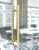 Pro-Line Series:  Ladder Pull Handle - Back-to-Back, Solid Beech Wood in a Natural Finish (Interior) and SS316 Stainless Steel in a Satin Brass Finish (Exterior)