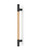Pro-Line Wood Series: Ladder Pull Handle - Back-to-Back, Solid Beech Wood Grip in a Natural Finish with Matte Black Powder Coated Ends, 316 Exterior Grade Stainless Steel Alloy