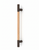 Pro-Line Wood Series: Ladder Pull Handle - Back-to-Back, Solid Beech Wood Grip in a Natural Finish with Bronze Powder Coated Ends, 316 Exterior Grade Stainless Steel Alloy
