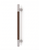 Pro-Line Wood Series: Ladder Pull Handle - Back-to-Back, Solid Beech Wood Grip in a Walnut Finish with Brushed Satin Ends, 316 Exterior Grade Stainless Steel Alloy