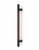 Pro-Line Wood Series: Ladder Pull Handle - Back-to-Back, Solid Beech Wood Grip in a Walnut Finish with Matte Black Powder Coated Ends, 316 Exterior Grade Stainless Steel Alloy
