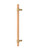 Pro-Line Wood Series: Ladder Pull Handle - Back-to-Back, Solid Beech Wood Grip in a Natural Finish with Satin Brass Collar Posts, 316 Exterior Grade Stainless Steel Alloy 