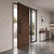 Pro-Line Wood Series: Ladder Pull Handle - Back-to-Back, Solid Beech Wood Grip in a Walnut Finish with Brushed Satin Collar Posts, 316 Exterior Grade Stainless Steel Alloy 