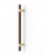 Pro-Line Wood Series: Ladder Pull Handle - Back-to-Back, Solid Beech Wood Grip in a Walnut Finish with Satin Brass Collar Posts, 316 Exterior Grade Stainless Steel Alloy